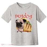 Pug Dog Funny Food Toddler T-Shirt thumb 0