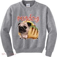 Pug Dog Funny Food Kids Sweatshirt thumb 0