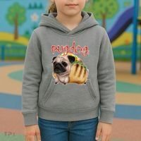 Pug Dog Funny Food Kids Hoodie thumb 3