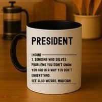 President Definition Gift Funny Job Title Gift Coffee Mug thumb 4