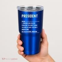 President Definition Gift Funny Job Title Gift Tumbler thumb 2