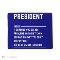 President Definition Gift Funny Job Title Gift Mousepad thumb 0