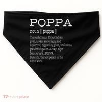 Poppa Definition Grandpa Fathers Day Gifts USA-Made Doggie Bandana thumb 0