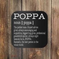 Poppa Definition Grandpa Fathers Day Gifts Coaster thumb 0