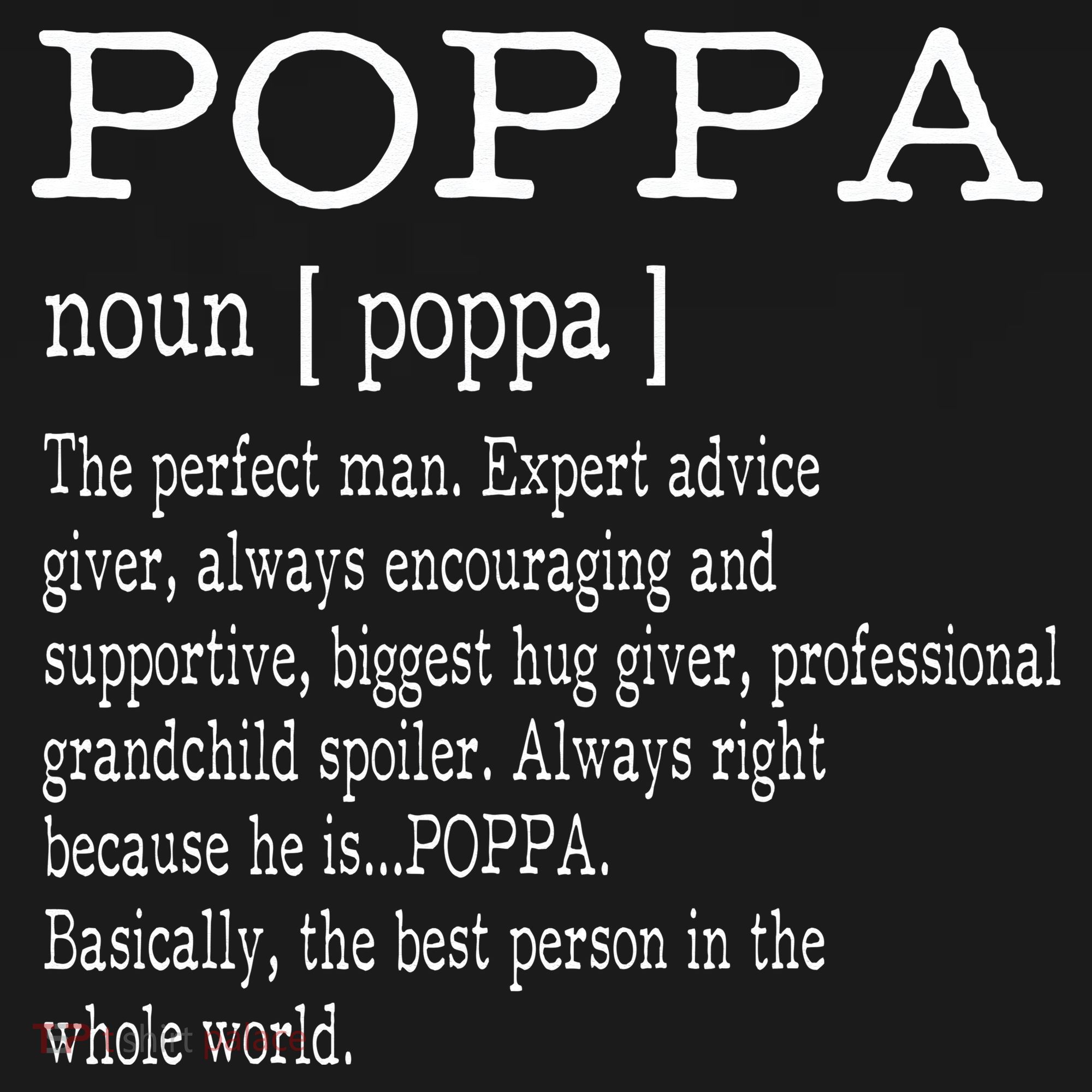 Poppa Definition Grandpa Fathers Day Gifts Pajama Set