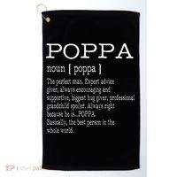 Poppa Definition Grandpa Fathers Day Gifts Golf Towel thumb 0