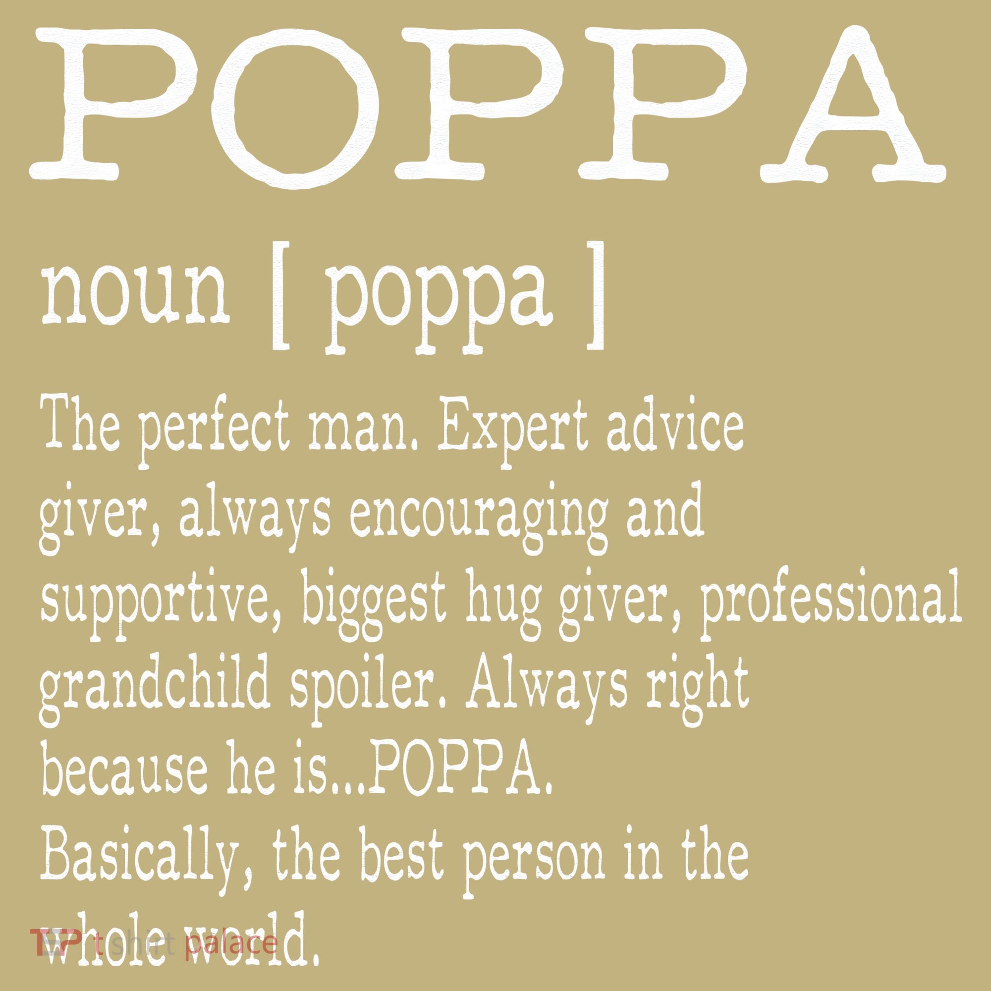 Poppa Definition Grandpa Fathers Day Gifts Mousepad