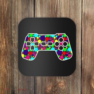 Polka Dots Gamer International Dot Day Coaster