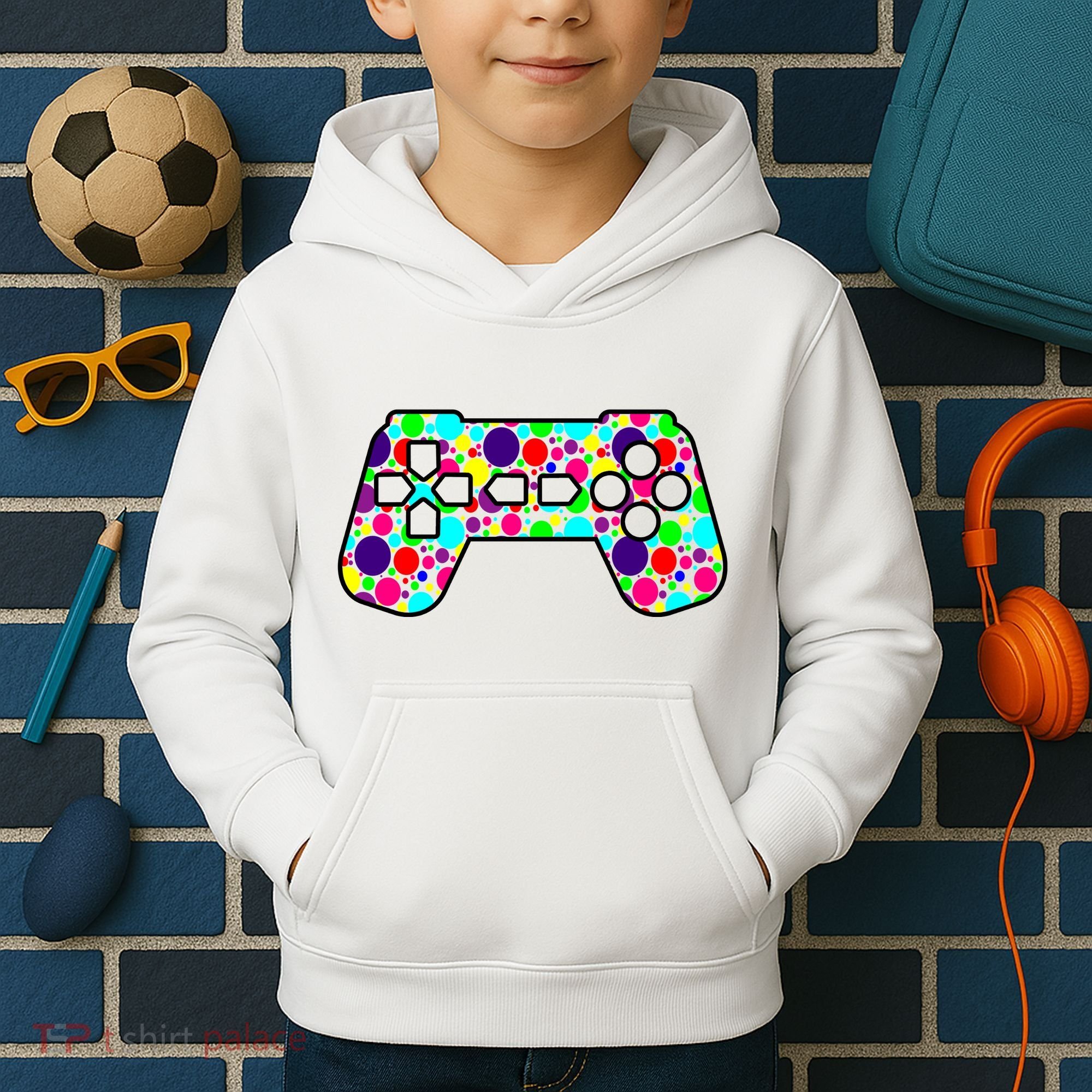 Polka Dots Gamer International Dot Day Kids Hoodie