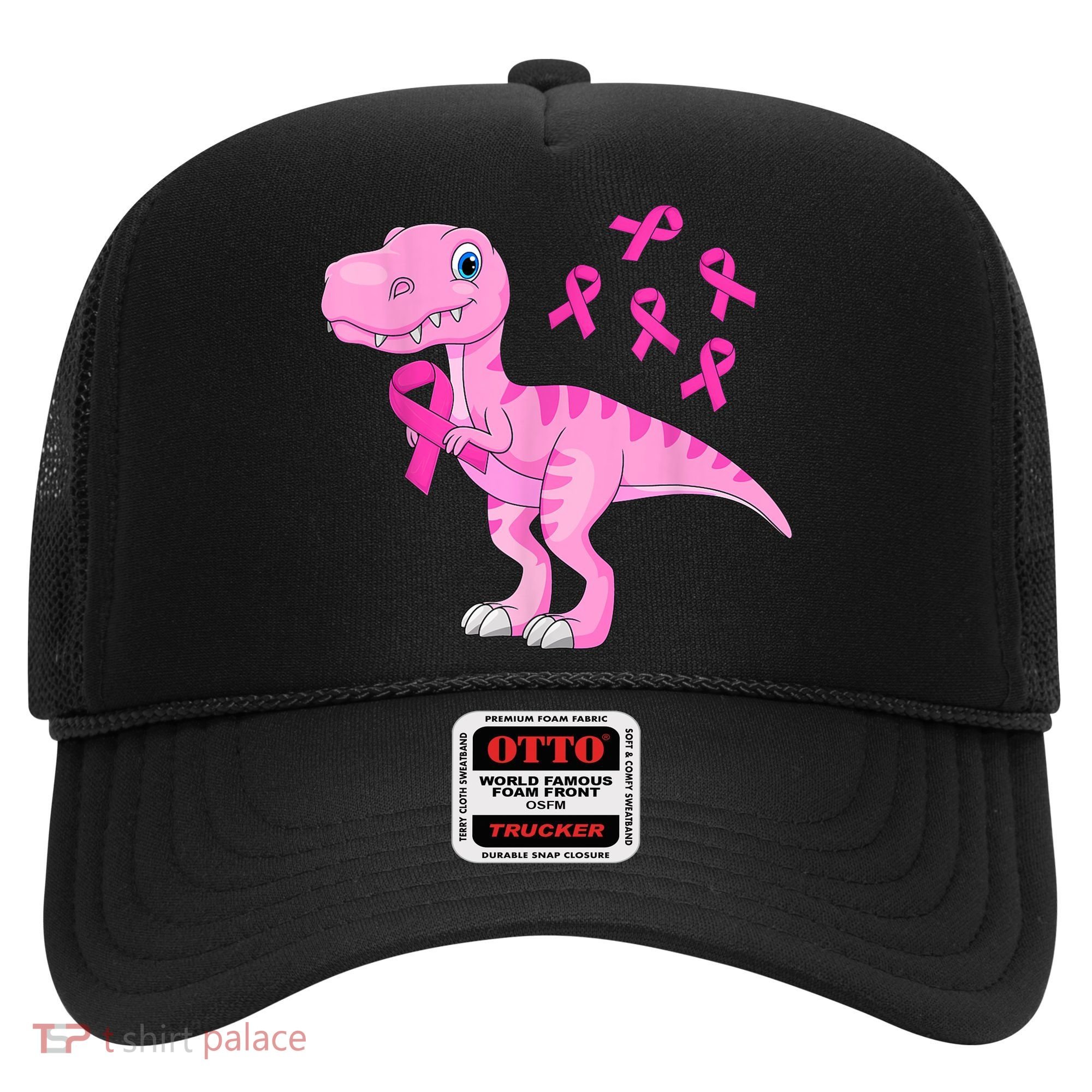 Pink Dinosaur Girls Pink Out Breast Cancer Gift Hat