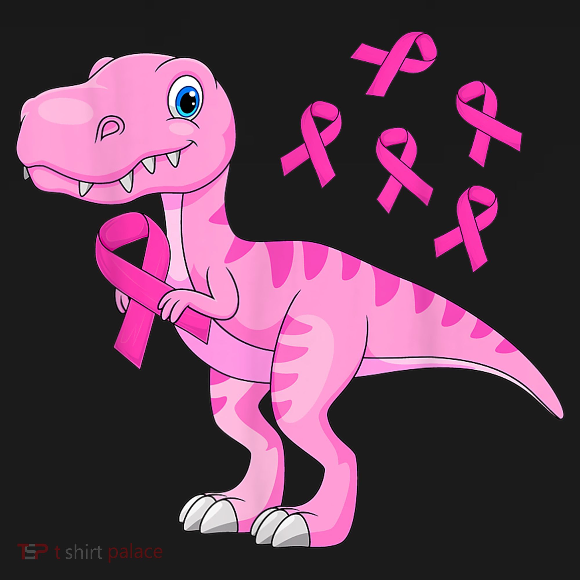 Pink Dinosaur Girls Pink Out Breast Cancer Gift Visor