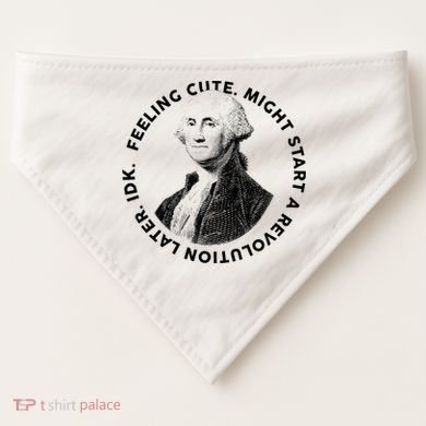 PresidentS Day George Washington Founding Feeling Cute USA-Made Doggie Bandana