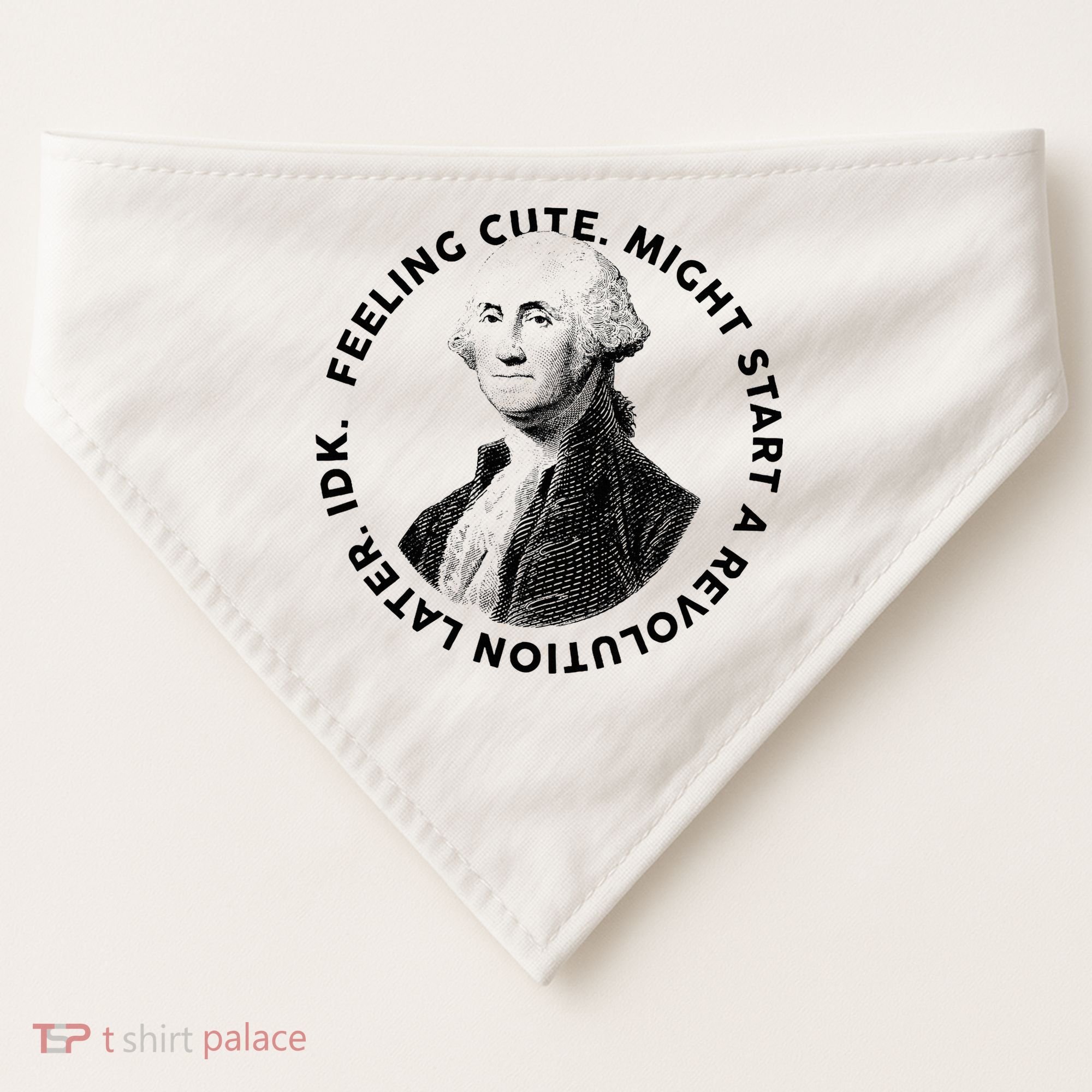 PresidentS Day George Washington Founding Feeling Cute USA-Made Doggie Bandana
