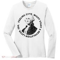 PresidentS Day George Washington Founding Feeling Cute Women's Long Sleeve Shirt thumb 0