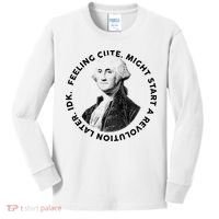 PresidentS Day George Washington Founding Feeling Cute Kids Long Sleeve Shirt thumb 0