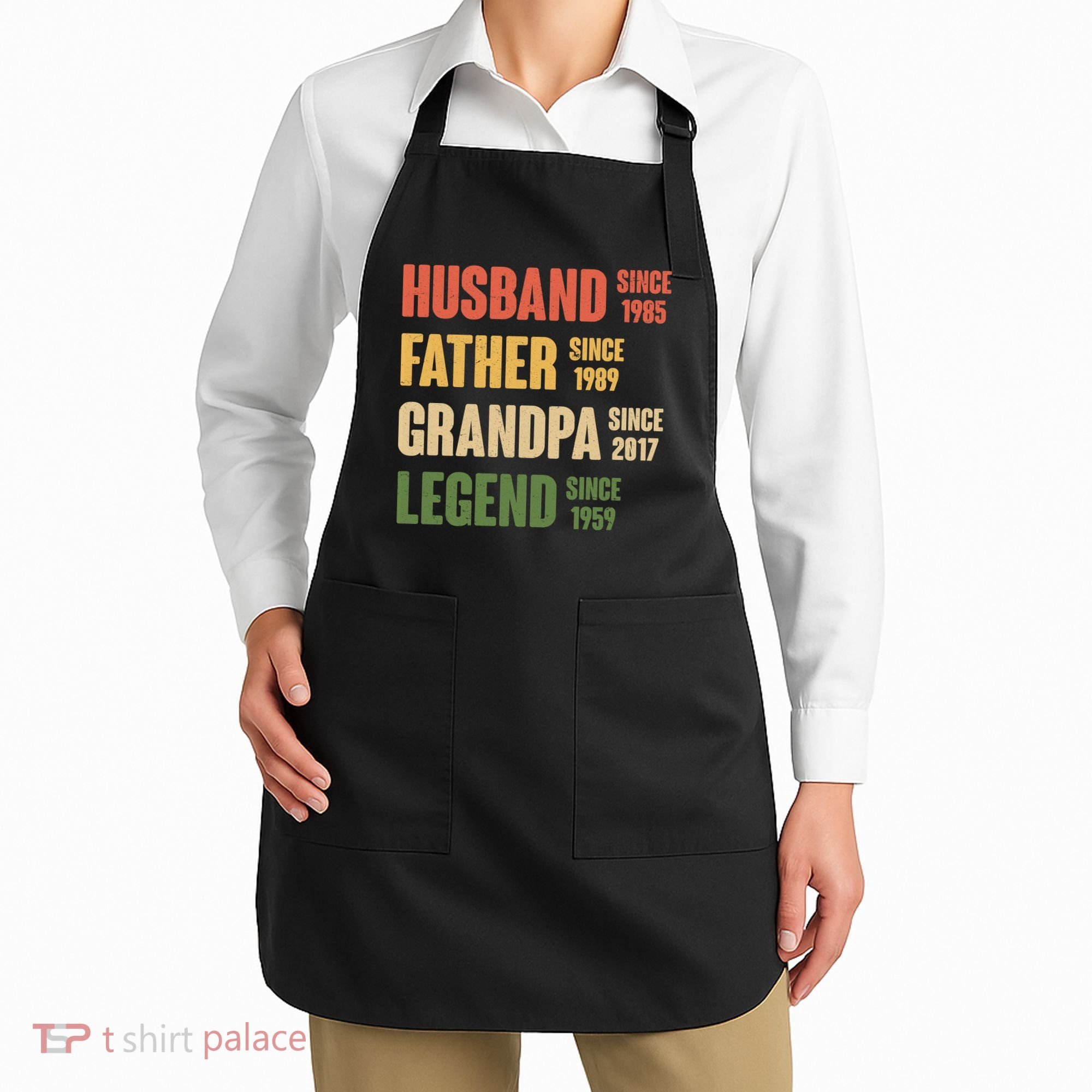 Personalized Dad Grandpa Gift Fathers Day Custom Apron