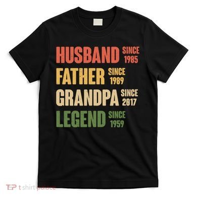 Personalized Dad Grandpa Gift Fathers Day Custom T-Shirt