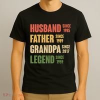 Personalized Dad Grandpa Gift Fathers Day Custom T-Shirt thumb 3