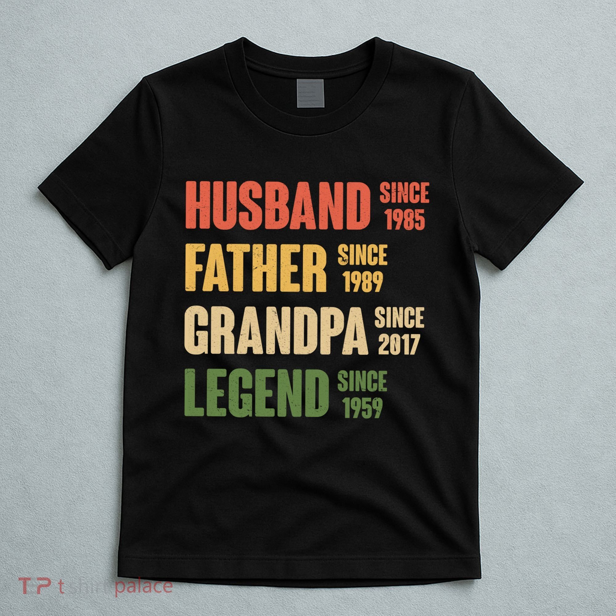 Personalized Dad Grandpa Gift Fathers Day Custom T-Shirt