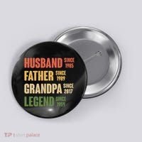 Personalized Dad Grandpa Gift Fathers Day Custom Button thumb 0