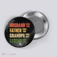 Personalized Dad Grandpa Gift Fathers Day Custom Button thumb 0