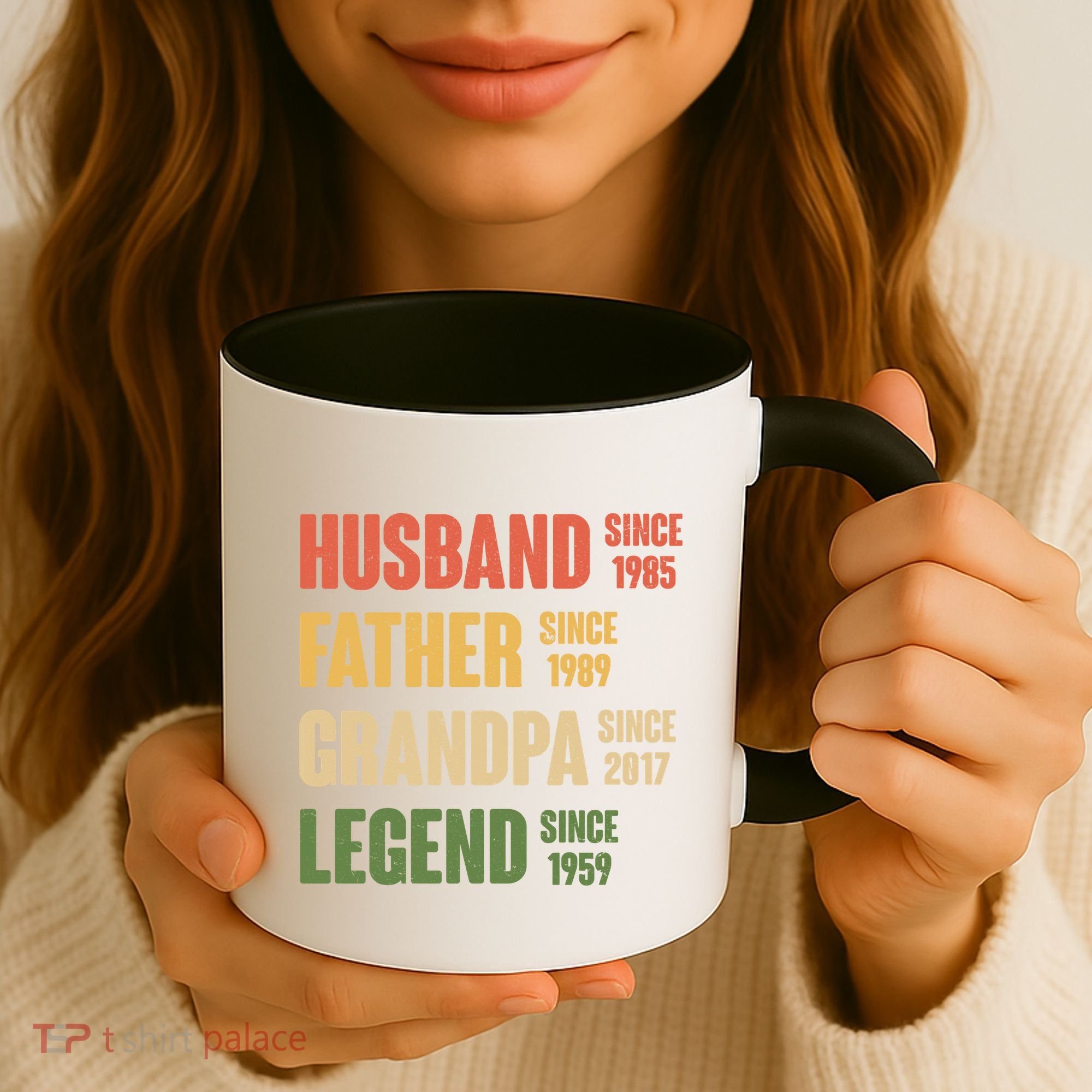 Personalized Dad Grandpa Gift Fathers Day Custom Coffee Mug
