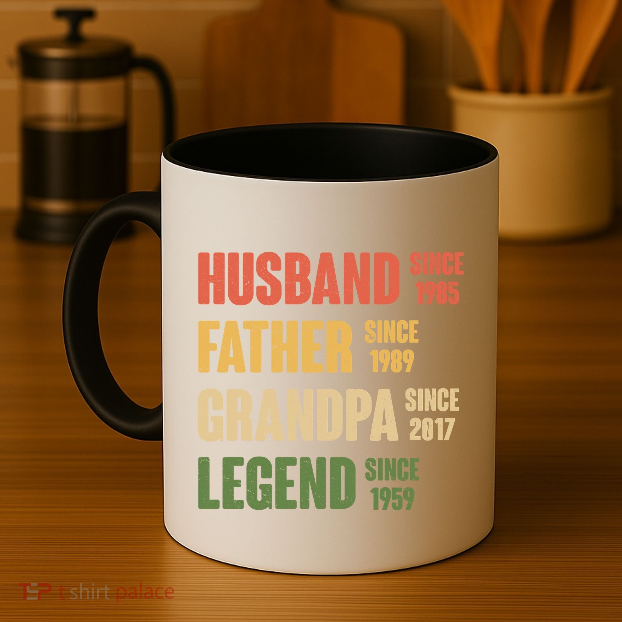 Personalized Dad Grandpa Gift Fathers Day Custom Coffee Mug
