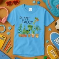 Plant Daddy House Plant Lover Monstera Dad Father Gift Cute Gift Kids T-Shirt thumb 3