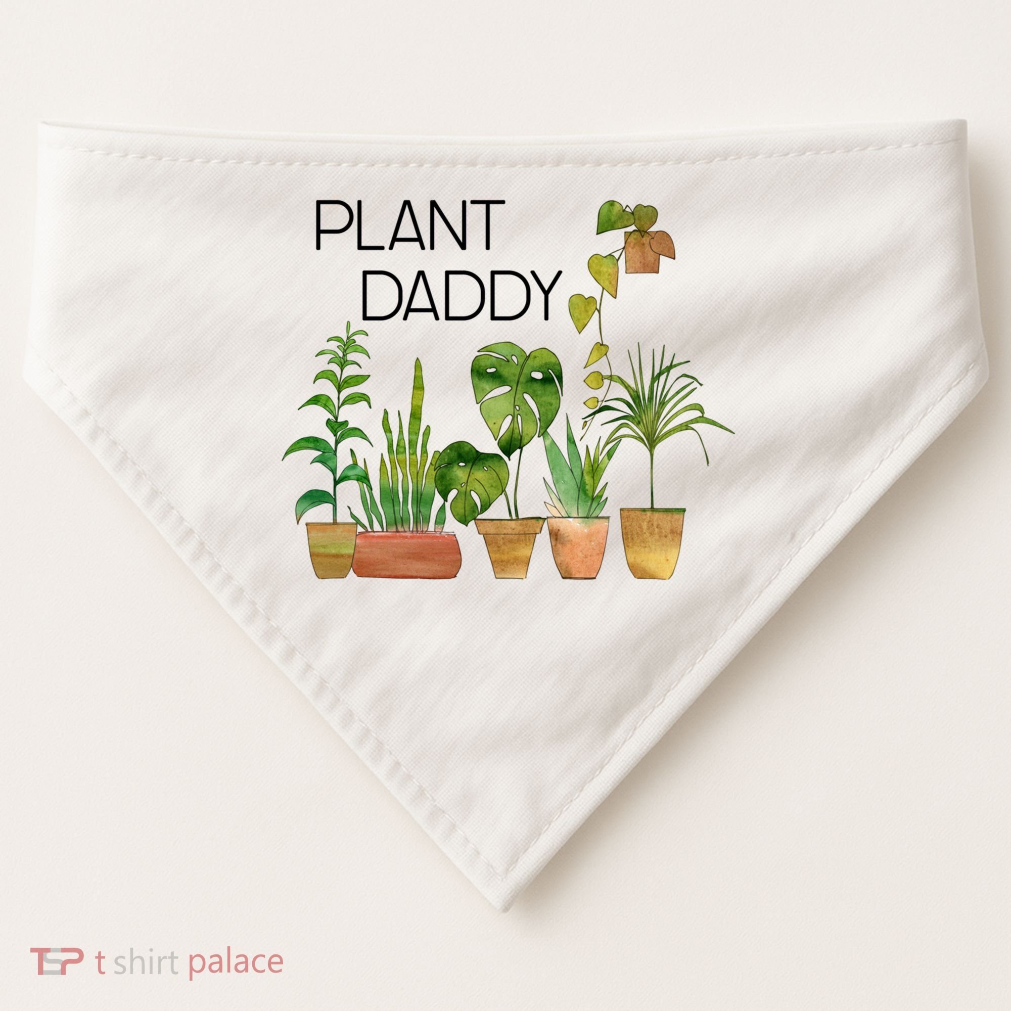 Plant Daddy House Plant Lover Monstera Dad Father Gift Cute Gift USA-Made Doggie Bandana