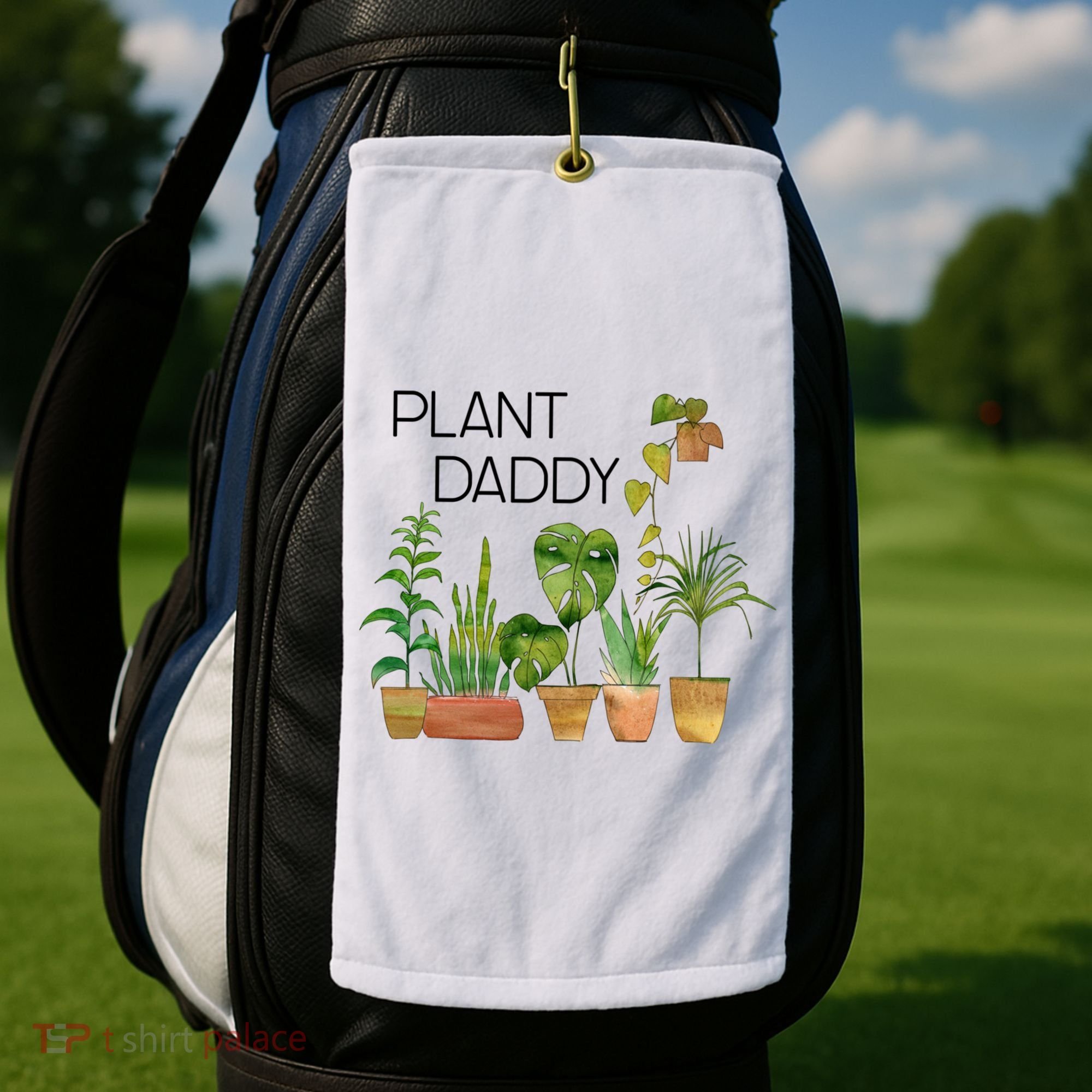 Plant Daddy House Plant Lover Monstera Dad Father Gift Cute Gift Golf Towel
