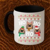 Pekingese Dog Ho Ho Ho Merry Christmas Dad Mom Ugly Sweater Gift Coffee Mug thumb 2