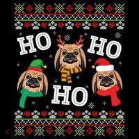 Pekingese Dog Ho Ho Ho Merry Christmas Dad Mom Ugly Sweater Gift Coffee Mug thumb 5