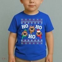 Pekingese Dog Ho Ho Ho Merry Christmas Dad Mom Ugly Sweater Gift Toddler T-Shirt thumb 2