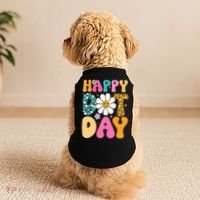 Polka Dot Hippie Flowers Smile Face Groovy Teacher Happy Dot Day Gift Doggie Tank thumb 2