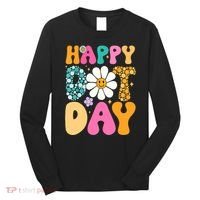 Polka Dot Hippie Flowers Smile Face Groovy Teacher Happy Dot Day Gift Long Sleeve Shirt thumb 0