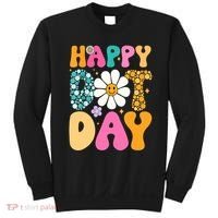 Polka Dot Hippie Flowers Smile Face Groovy Teacher Happy Dot Day Gift Sweatshirt thumb 0