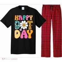 Polka Dot Hippie Flowers Smile Face Groovy Teacher Happy Dot Day Gift Pajama Set thumb 0