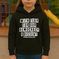 Pro Democracy I Dissent Strong Support Kids Hoodie thumb 3