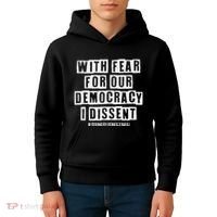 Pro Democracy I Dissent Strong Support Kids Hoodie thumb 4