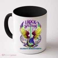 Proud Diversity I ROCK THE SPECTRUM Autism Teacher Stimming Coffee Mug thumb 0