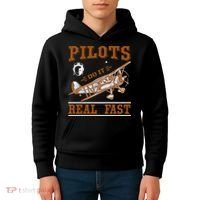 Pilots Do It Real Fast Kids Hoodie thumb 4