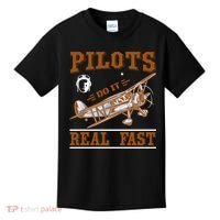 Pilots Do It Real Fast Kids T-Shirt thumb 0