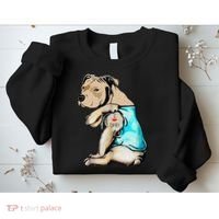 Pitbull Dog I Love Dad Tattoo Funny Family Sweatshirt thumb 2