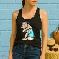 Pitbull Dog I Love Dad Tattoo Funny Family Women's Tank Top thumb 2