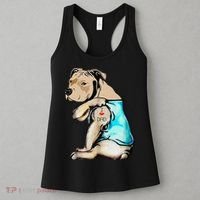 Pitbull Dog I Love Dad Tattoo Funny Family Women's Tank Top thumb 3