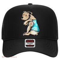 Pitbull Dog I Love Dad Tattoo Funny Family Hat thumb 0