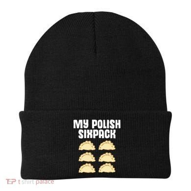 Polish Dumpling Joke Sixpack Pole Pun Polska Perogie Pierogi Cute Gift Beanie