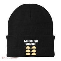 Polish Dumpling Joke Sixpack Pole Pun Polska Perogie Pierogi Cute Gift Beanie thumb 0
