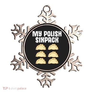 Polish Dumpling Joke Sixpack Pole Pun Polska Perogie Pierogi Cute Gift Ornament