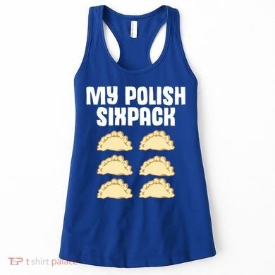 Polish Dumpling Joke Sixpack Pole Pun Polska Perogie Pierogi Cute Gift Women's Tank Top